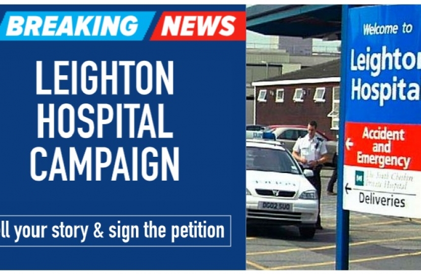 Leighton Hospital new build campaign